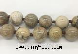 LSBS339 15 inches 30mm round Chrysanthemum agate gemstone beads wholesale LSBS339 15 inches 30mm round Chrysanthemum agate gemstone beads wholesale
