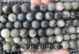 LSBS343 15 inches 14mm round green rabbit hair beads wholesale