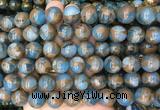 LSBS347 15 inches 14mm round gold color stone beads wholesale