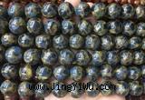 LSBS348 15 inches 14mm round gold color stone beads wholesale