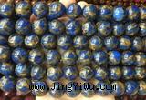 LSBS349 15 inches 14mm round gold color stone beads wholesale
