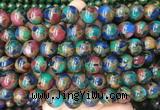LSBS351 15 inches 14mm round gold color stone beads wholesale