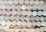 LSBS352 15 inches 14mm round white agate gemstone beads wholesale