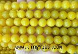 LSBS354 15 inches 14mm round yellow agate gemstone beads wholesale