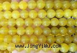 LSBS355 15 inches 14mm round yellow agate gemstone beads wholesale