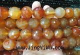 LSBS375 15 inches 18mm faceted round red agate gemstone beads wholesale