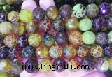 LSBS392 15 inches 14mm faceted round dragon veins agate gemstone beads wholesale LSBS392 15 inches 14mm faceted round dragon veins agate gemstone beads wholesale