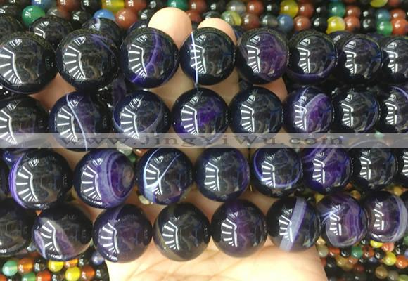 LSBS431 15 inches 20mm round agate gemstone beads wholesale