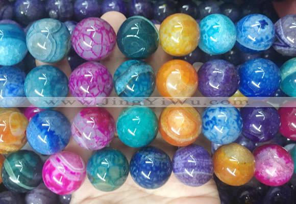 LSBS439 15 inches 20mm round agate gemstone beads wholesale