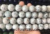 LSBS466 15 inches 18mm round sesame jasper gemstone beads wholesale LSBS466 15 inches 18mm round sesame jasper gemstone beads wholesale
