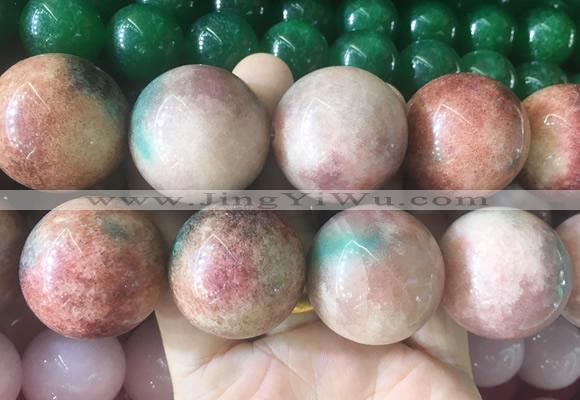 LSBS543 15 inches 30mm round malaysian jade gemstone beads wholesale