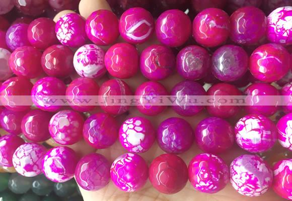 LSBS547 15 inches 16mm faceted round agate gemstone beads wholesale