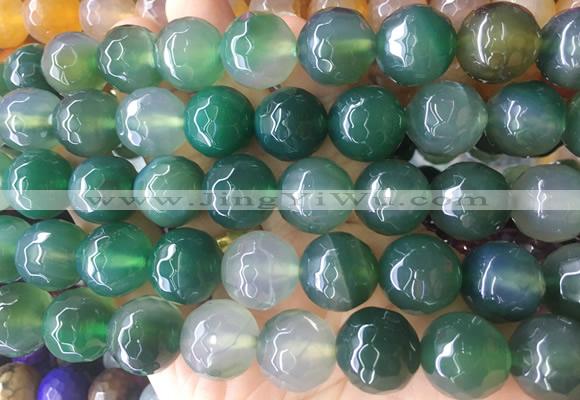LSBS550 15 inches 16mm faceted round agate gemstone beads wholesale