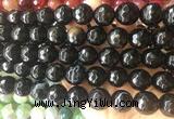 LSBS553 15 inches 16mm faceted round agate gemstone beads wholesale