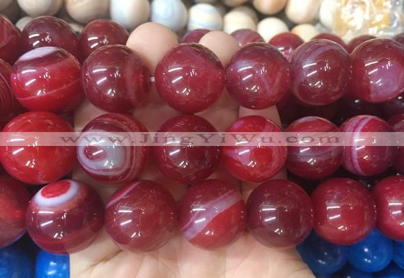 LSBS572 15 inches 20mm round agate gemstone beads wholesale