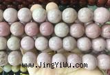 LSBS59 15 inches 16mm round pink wooden jasper gemstone beads wholesale
