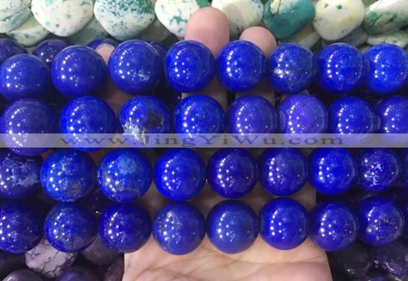 LSBS649 15 inches 18mm round howlite turquoise gemstone beads wholesale
