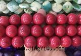 LSBS657 15 inches 20mm round howlite turquoise gemstone beads wholesale