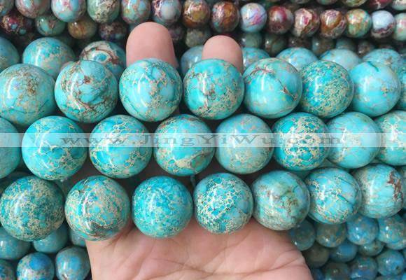 LSBS668 15 inches 20mm round sea sediment jasper gemstone beads wholesale