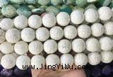 LSBS670 15 inches 18mm carved round synthetic turquoise gemstone beads wholesale LSBS670 15 inches 18mm carved round synthetic turquoise gemstone beads wholesale