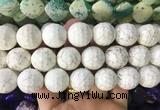 LSBS673 15 inches 20mm faceted round howlite turquoise gemstone beads wholesale