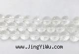 LSBS69 15 inches 16mm faceted round white crystal beads wholesale