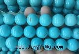 LSBS693 15 inches 20mm round howlite turquoise gemstone beads wholesale