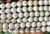 LSBS723 15 inches 14mm round howlite turquoise gemstone beads wholesale