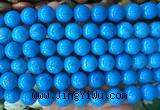 LSBS730 15 inches 14mm round howlite turquoise gemstone beads wholesale