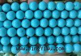 LSBS732 15 inches 14mm round howlite turquoise gemstone beads wholesale