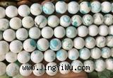 LSBS734 15 inches 14mm round howlite turquoise gemstone beads wholesale