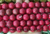 LSBS744 15 inches 16mm round howlite turquoise gemstone beads wholesale