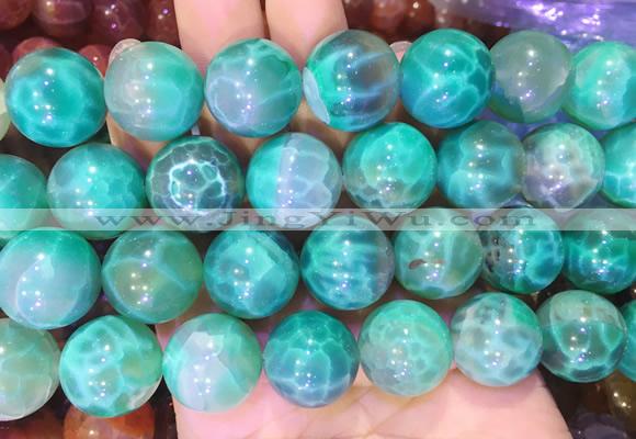 LSBS80 15 inches 18mm round green dragon veins agate beads wholesale
