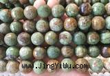 LSBS85 15 inches 16mm faceted round green opal beads wholesale