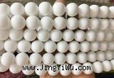 LSBS880 15 inches 14mm round white porcelain gemstone beads wholesale LSBS880 15 inches 14mm round white porcelain gemstone beads wholesale