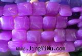 LSBS886 15 inches 20mm square candy jade gemstone beads wholesale