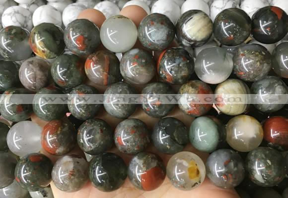 LSBS919 15 inches 16mm round blood jasper gemstone beads wholesale