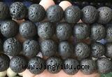 LSBS931 15 inches 20mm round black lava gemstone beads wholesale LSBS931 15 inches 20mm round black lava gemstone beads wholesale