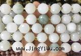 LSBS933 15 inches 16mm faceted round Tianshan jade gemstone beads wholesale