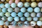 LSBS946 15 inches 16mm faceted round Amazonite gemstone beads wholesale LSBS946 15 inches 16mm faceted round Amazonite gemstone beads wholesale