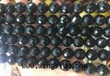 LSBS953 15 inches 14mm faceted round black agate gemstone beads wholesale LSBS953 15 inches 14mm faceted round black agate gemstone beads wholesale