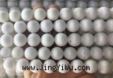 LSBS996 15 inches 14mm round white agate gemstone beads wholesale