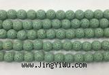 LVBS08 6mm, 8mm, 10mm, 12mm, 14mm, 16mm, 18mm & 20mm round green lava beads