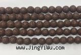 LVBS10 6mm, 8mm, 10mm, 12mm, 14mm, 16mm, 18mm & 20mm round brown lava beads