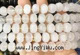 MEBS01 15 inches 8*12mm pumpkin angola white crystal beads wholesale