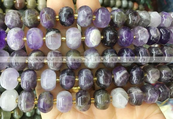 MEBS03 15 inches 8*12mm pumpkin dogtooth amethyst beads wholesale