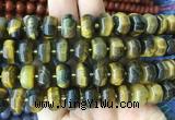 MEBS10 15 inches 8*12mm pumpkin yellow tiger eye beads wholesale