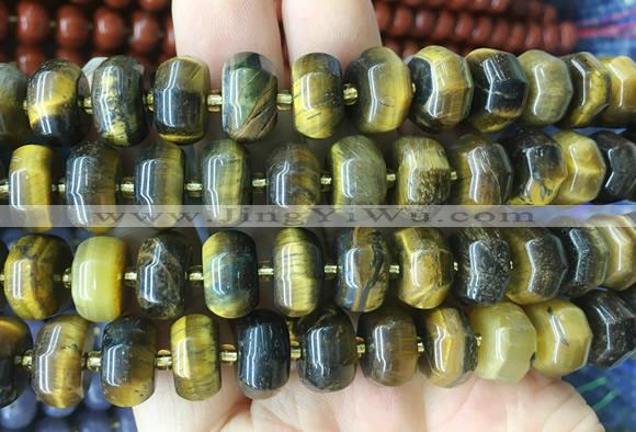 MEBS10 15 inches 8*12mm pumpkin yellow tiger eye beads wholesale
