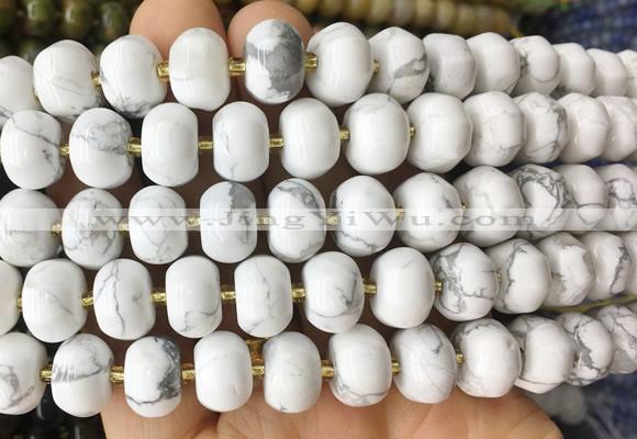 MEBS15 15 inches 8*12mm pumpkin white howlite beads wholesale