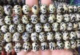 MEBS16 15 inches 8*12mm pumpkin dalmatian jasper beads wholesale